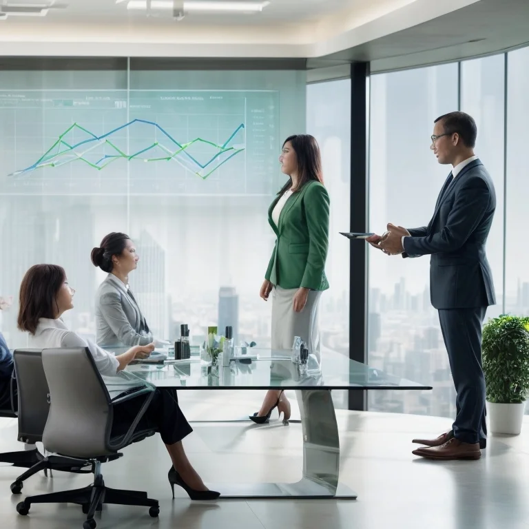 Group of executives in training session